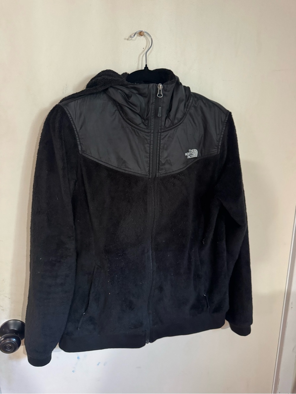 The North Face Black Fuzzy Fleece Full Zip Hooded Jacket